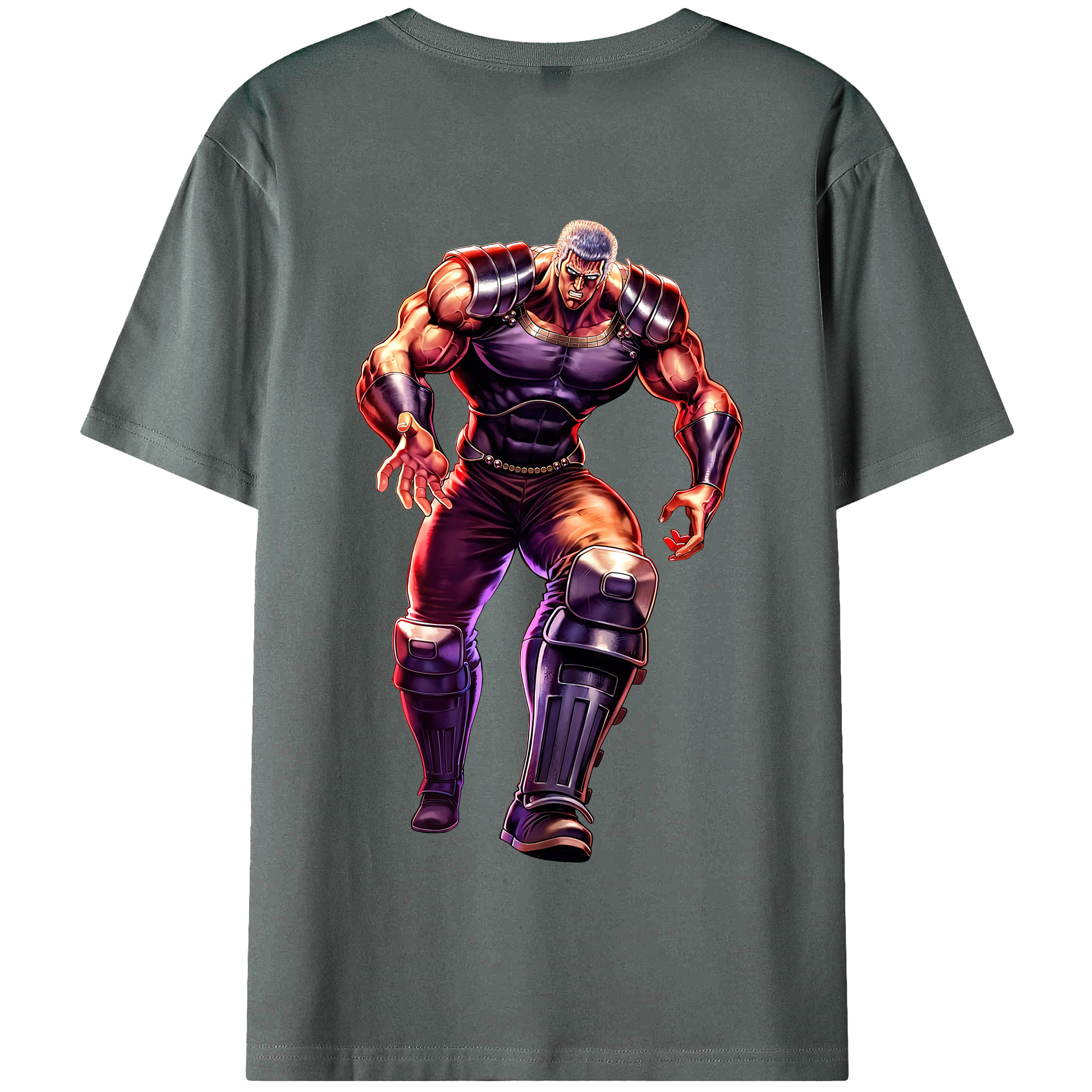 （画像用） 北斗の拳 Fist of the North Star 綿100％半袖Tシャツ（背面プリント）